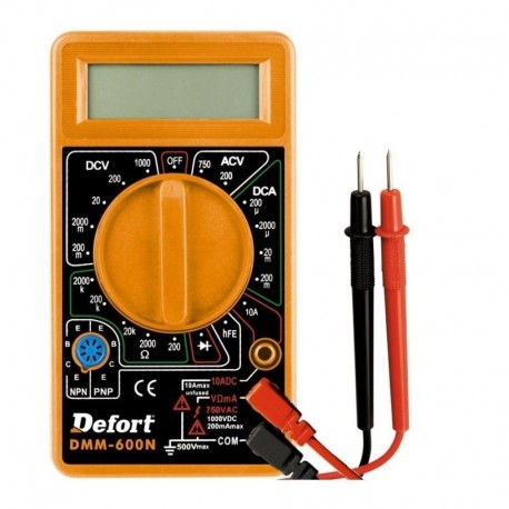 Multimetru digital DEFORT DMM-600N, 8 functii