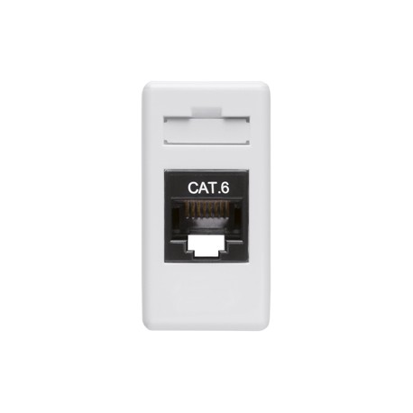 Priză de date Gewiss System RJ 45 pentru cablu UTP, 1 modul, albă, GW20271