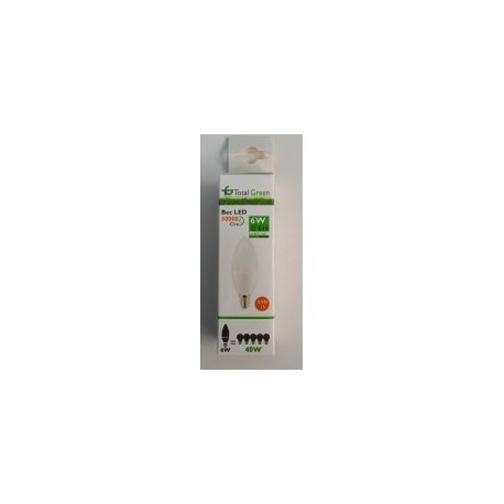 Bec Led lumnare 6W E14 lumina rece Total Green Bec Led lumnare 6W E14 lumina rece Total Green