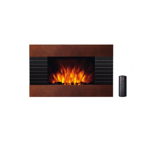 Semineu electric de perete, cu lemn, telecomanda FKK 2000