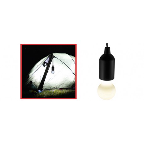 Lampa cu LED, cu snur, 1 buc LED alb, lum. calda, snur de 100 cm, negru PLZ 1/BK