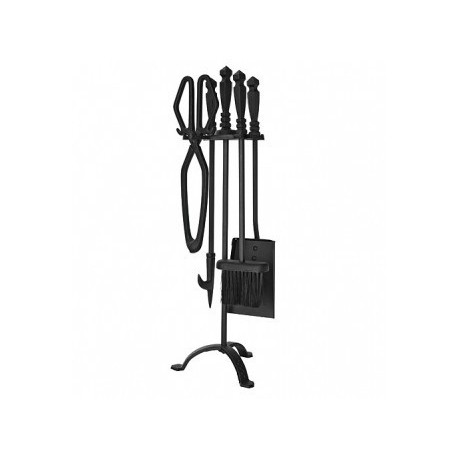 Set stativ 4 piese pentru semineu, sobe, 60cm, negru Strend Pro Homefire
