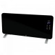 Convector  aeroterma Home FK 36/BK, negru, panou sticla, telecomanda, 2000 W, afisaj LCD