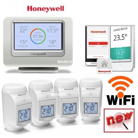 HONEYWELL EVOHOME PENTRU COMANDA CENTRALEI SI 4 CALORIFERE Cod produs: ATC928G+HR92 Producator: Honeywell